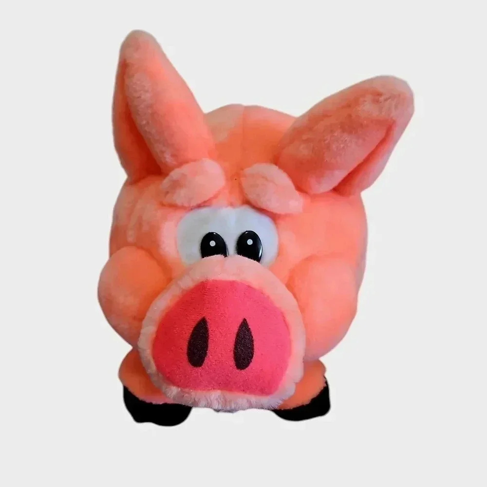 RARE Great American Toy Company Plush Salmon Pink Pig 8" Stuffed Animal Toy